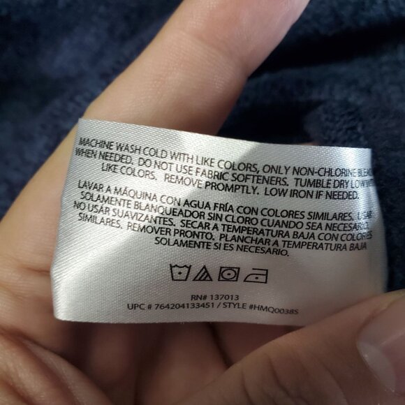 Woolrich Sweater Mens XXL Blue Quarter-Zip Polyester Pullover - Picture 4 of 9